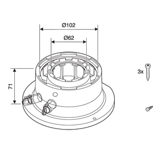Bosch Adattatore Verticale Da 80/125mm A 60/100mm Per scarico fumi Caldaie A Condensazione