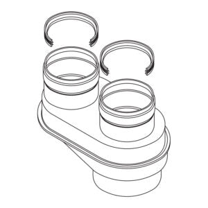 Rinnai Sdoppiatore aria fumi Ø 80/80 FOT-HX080-008